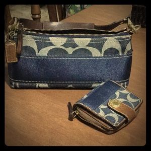 Very Clean coach mini bag and matching wallet